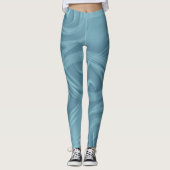 Curling Shadows Over Blue Artwork Leggings (Vorderseite)
