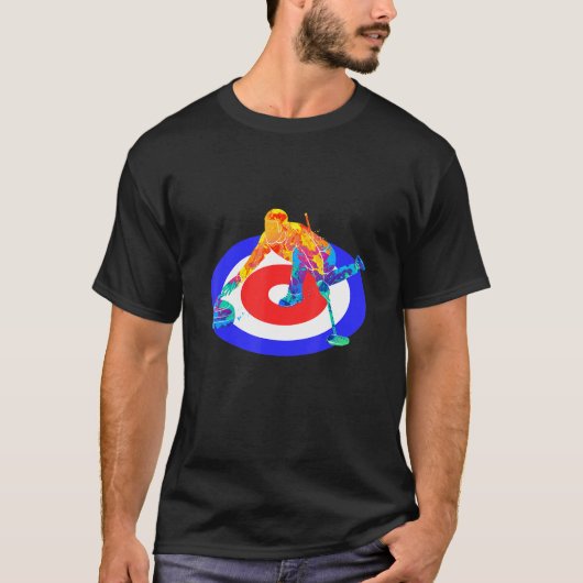 Curling Shirt American Flag Curling Player (Vorderseite)