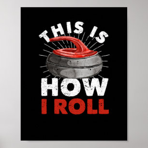 Curling-Spieler-Fan Wintersport Curler Poster