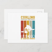 Curling-Spieler Postkarte (Vorne/Hinten)