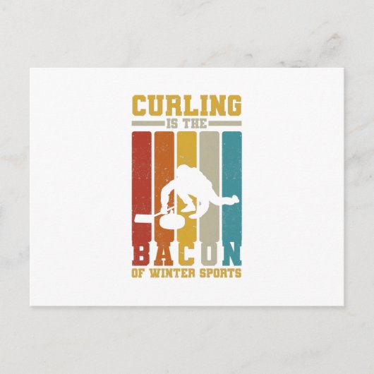 Curling-Spieler Postkarte (Vorderseite)