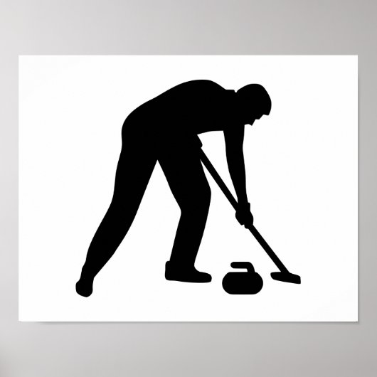 Curling-Spieler-Team Poster (Vorne)