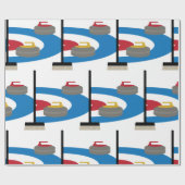 Curling Sport Geschenkpapier (Flach)
