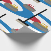 Curling Sport Geschenkpapier (Ecke)