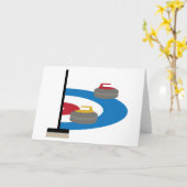 Curling Sport Karte (Gelbe Blume)