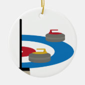 Curling Sport Keramik Ornament (Vorne)