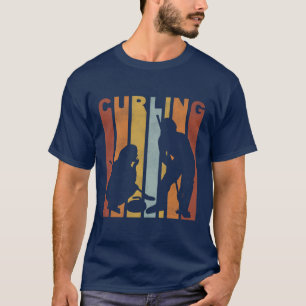 Curling Sport Retro T - Shirt