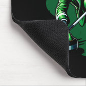 Curling St. Patrick's Day Irischer Shamrock-Curler Mousepad (Ecke)
