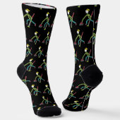 Curling Stickman Socken (Gewinkelt)