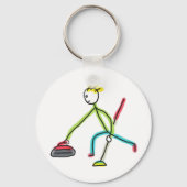 Curling-Stockmann Schlüsselanhänger (Rückseite)