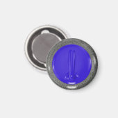 Curling Stone Blue Sports Fun Magnet (Vorderseite/Rückseite)
