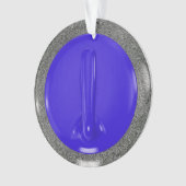 Curling Stone Blue Sports Fun Ornament (Vorderseite)