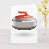 Curling Stone Grußkarten Karte (Gelbe Blume)