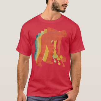 Curling Stone Ice Retro Vintage Farbe T-Shirt