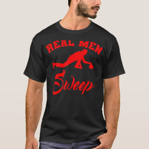 Curling Stone Men Curler Player Ice Wintersport T-Shirt