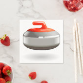 Curling Stone Paper Napkins Serviette (Beispiel)