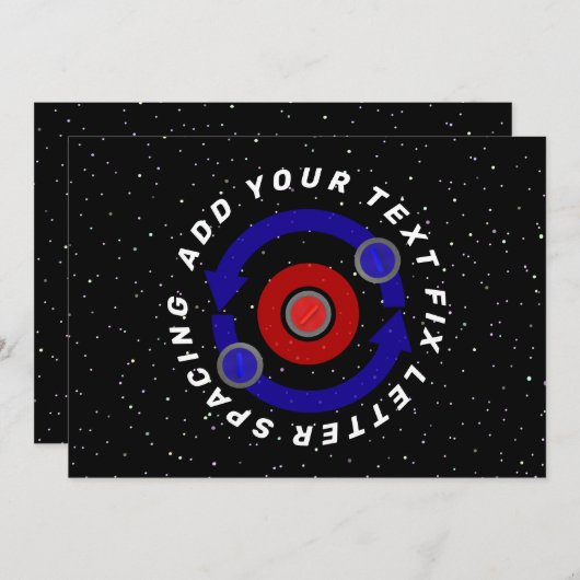 Curling Stone rollt wie die Erdumlaufbahn Einladung (Vorne/Hinten)