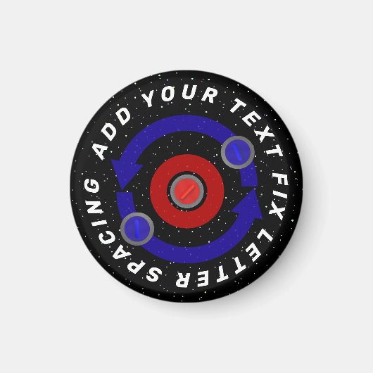 Curling Stone rollt wie die Erdumlaufbahn Magnet (Vorne)