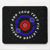 Curling Stone rollt wie die Erdumlaufbahn Mousepad (Vorne)