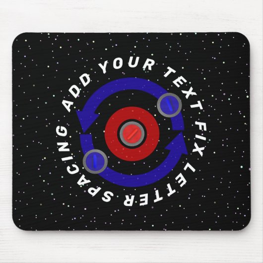 Curling Stone rollt wie die Erdumlaufbahn Mousepad (Vorne)