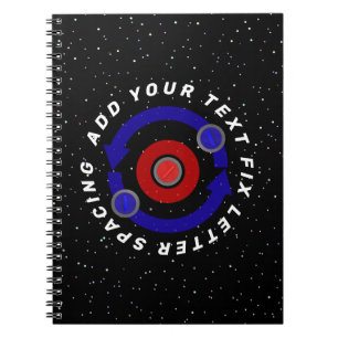 Curling Stone rollt wie die Erdumlaufbahn Notizblock