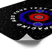 Curling Stone rollt wie die Erdumlaufbahn Poster (Ecke)
