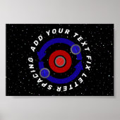 Curling Stone rollt wie die Erdumlaufbahn Poster (Vorne)