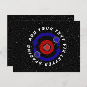 Curling Stone rollt wie die Erdumlaufbahn Postkarte (Vorne/Hinten)