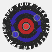 Curling Stone rollt wie die Erdumlaufbahn Runder Aufkleber (Vorderseite)