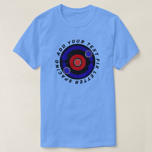 Curling Stone rollt wie die Erdumlaufbahn T-Shirt (Design vorne)