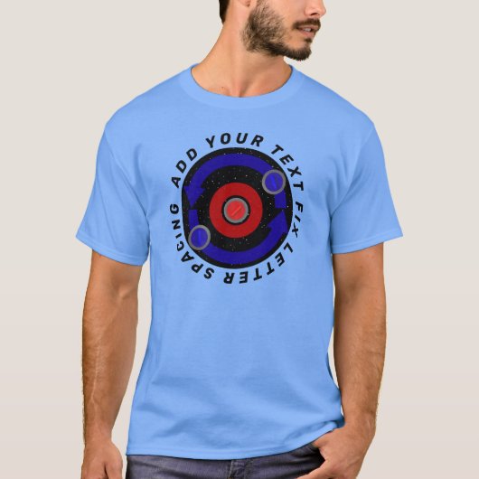 Curling Stone rollt wie die Erdumlaufbahn T-Shirt (Vorderseite)