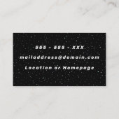 Curling Stone rollt wie die Erdumlaufbahn Visitenkarte (Rückseite)