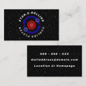 Curling Stone rollt wie die Erdumlaufbahn Visitenkarte (Vorne/Hinten)