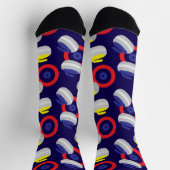 Curling Stones and Targets Muster Socken (Oben)