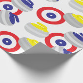 Curling Stones Ice Sport Geschenkpapier (Ecke)