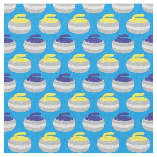 Curling Stones Muster Stoff (Nahaufnahme)