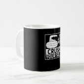 Curling Team Funny Curler Ich bin nur hier zu Crus Kaffeetasse (Vorderseite Links)