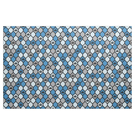Curling Tile Fabric - Blau/Grau Stoff (Fat Quarter (45,7 x 55,9 cm))