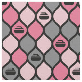 Curling Tile Fabric - Rosa/Grau Stoff (Nahaufnahme)