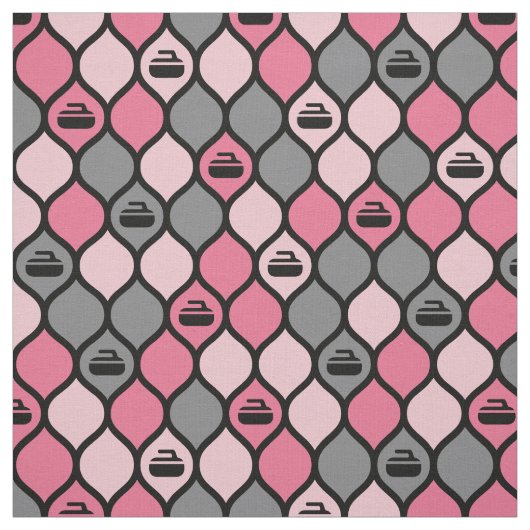 Curling Tile Fabric - Rosa/Grau Stoff (Muster)