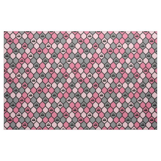 Curling Tile Fabric - Rosa/Grau Stoff (Fat Quarter (45,7 x 55,9 cm))