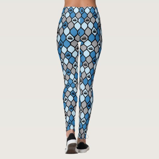 Curling Tile Leggings - blau/grau (Rückseite)