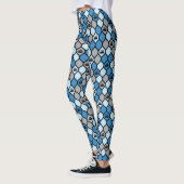 Curling Tile Leggings - blau/grau (Links)