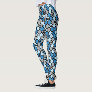 Curling Tile Leggings - blau/grau