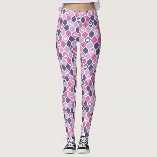 Curling Tile Leggings - Rosa/Lila (Vorderseite)