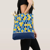 Curling Tile Tote Bag - Blau/Gelb Tasche (Von Nahem)