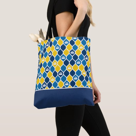 Curling Tile Tote Bag - Blau/Gelb Tasche (Von Nahem)