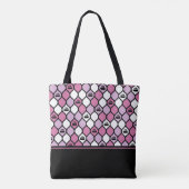 Curling Tile Tote Bag - Rosa/Schwarz Tasche (Rückseite)
