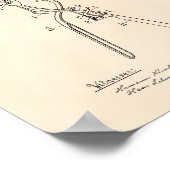 Curling Tongs 1908 Patent Art Old Peper Poster (Ecke)