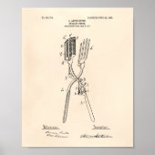 Curling Tongs 1908 Patent Art Old Peper Poster (Vorne)
